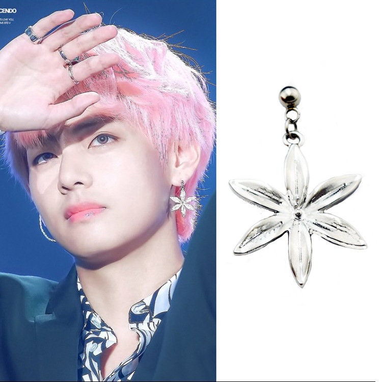 BTS V Taehyung Inspired Multi-layered Chain Earrings 