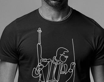 Malcolm X Line Art T-Shirt, Civil Rights, Black History Tee.