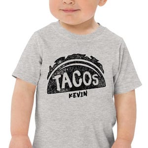 Toddler Personalized  Taco Shirt for Kids – Fun Custom Youth Tee for Taco Lovers, Matching Family Shirt, Great Gift for Boys & Girls