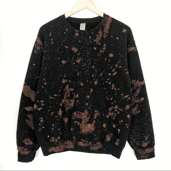 Bleached Tie Dye sweatshirt Tie dye Bleached Crew Sweatshirt Free Shipping Etsy Ireland