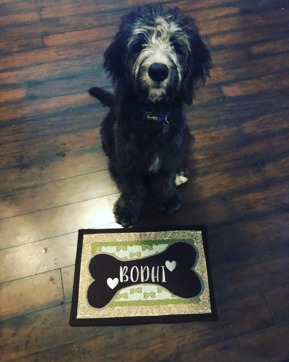 Dog Bowl Mat Dog Mat Pet Mat Mat Personalized Dog Custom Etsy