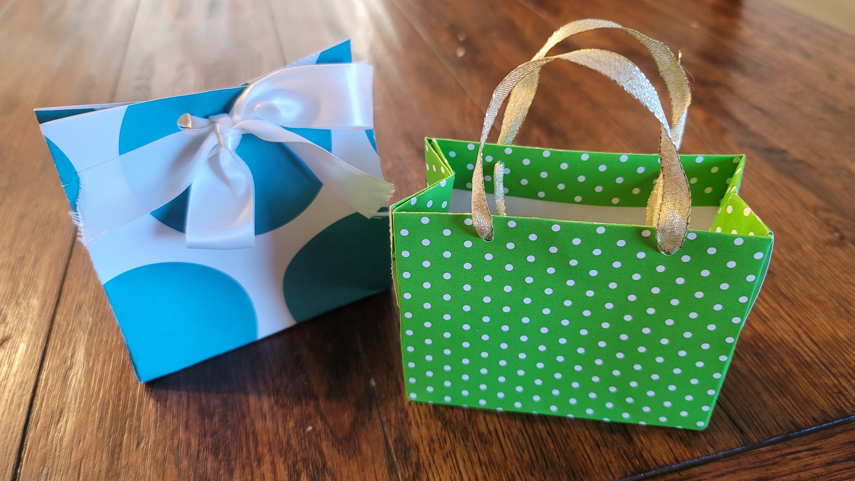Cute homemade DIY Origami Gift Bag made from 1 sheet of Etsy