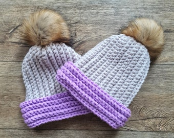 Patrón de conjunto de sombrero de crochet de líneas limpias