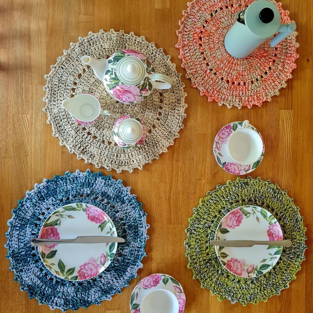 Pretty Prim Placemats Crochet Pattern - Etsy