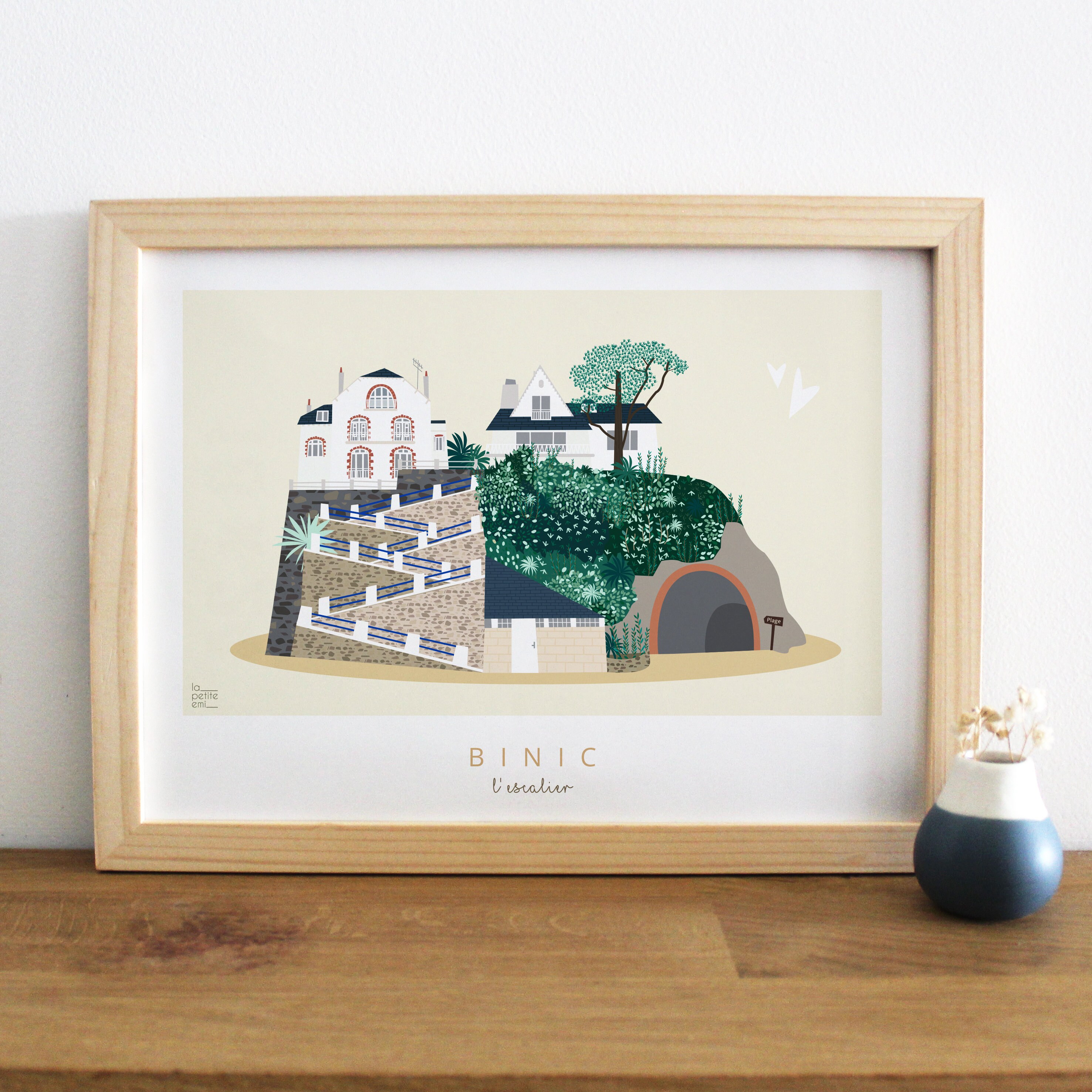 Affiche Binic - L'escalier