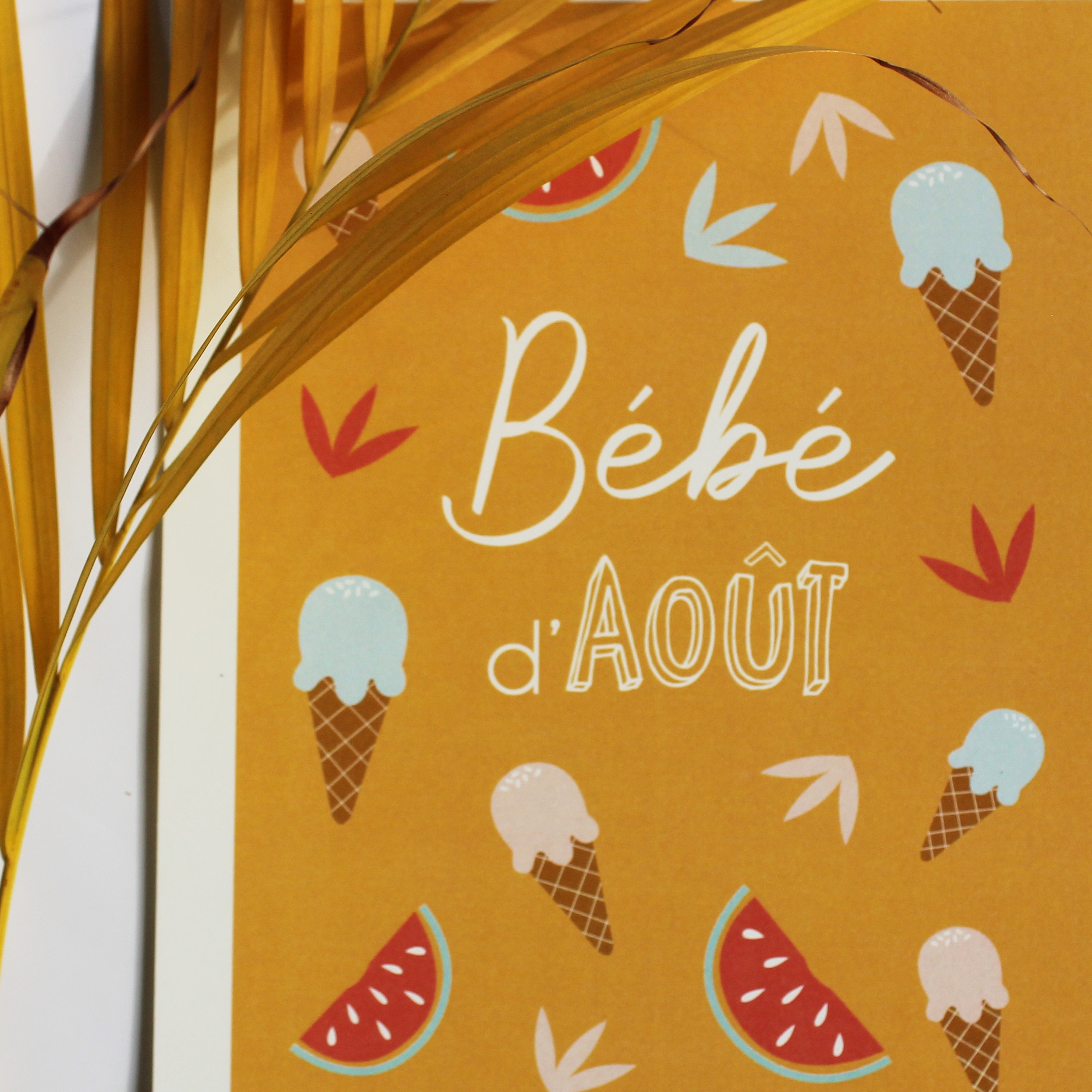 Affiche Mois Août - Personnalisable