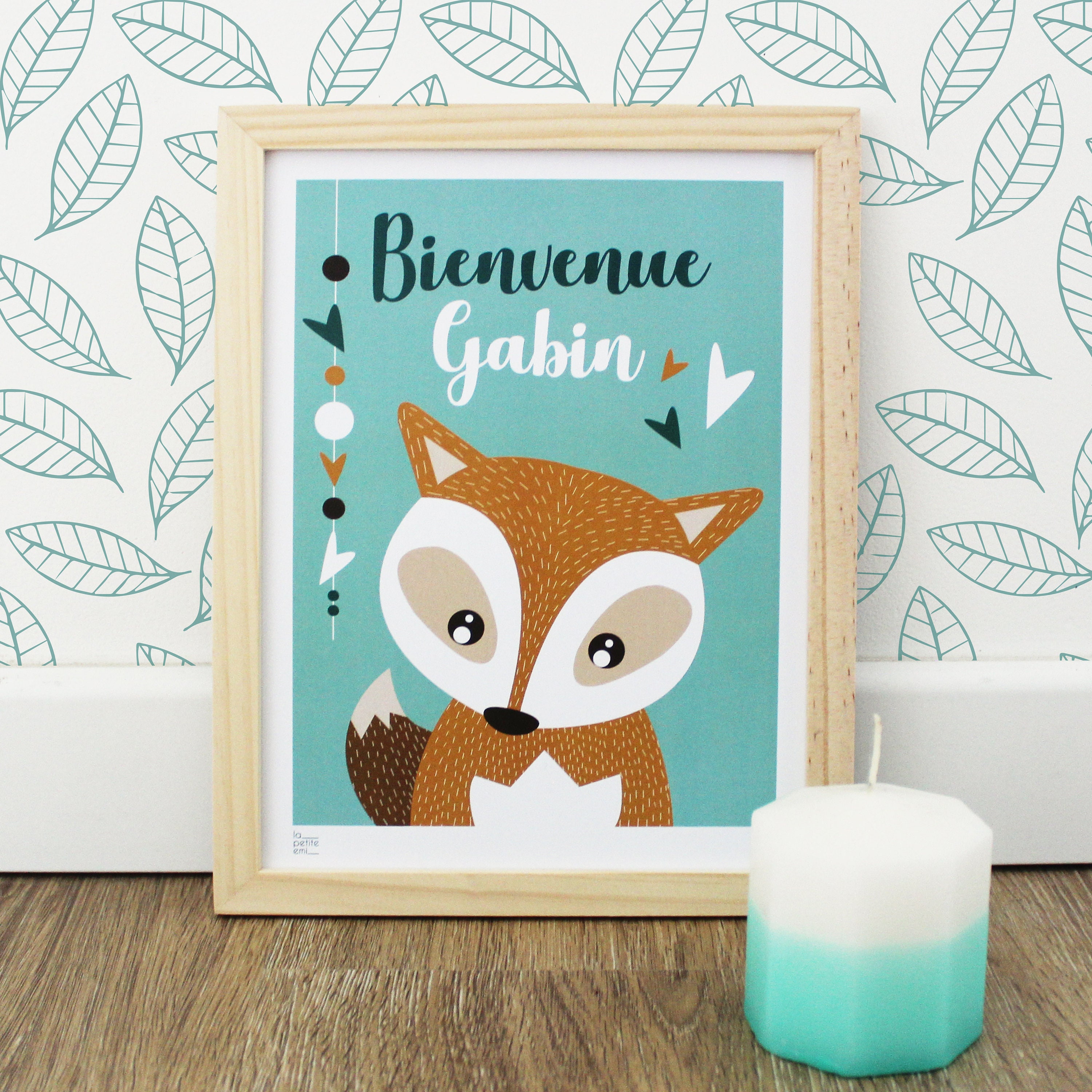 Affiche Bébé Personnalisée - Renard Garçon