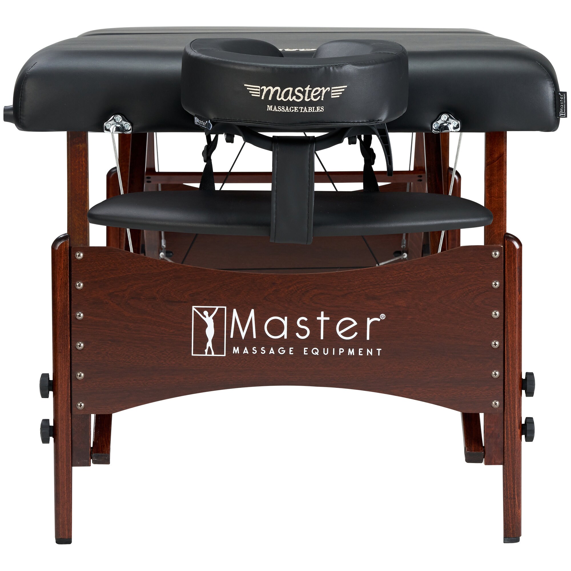 Master Massage 30 Newport Portable Massage Table Pillows Accessories Package With Walnut Stained