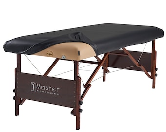 Master Massage Rectangular Universal Fabric Fitted PU Vinyl Leather Ultra-Durable Massage Table Protection Cover, 28” to 32” Wide