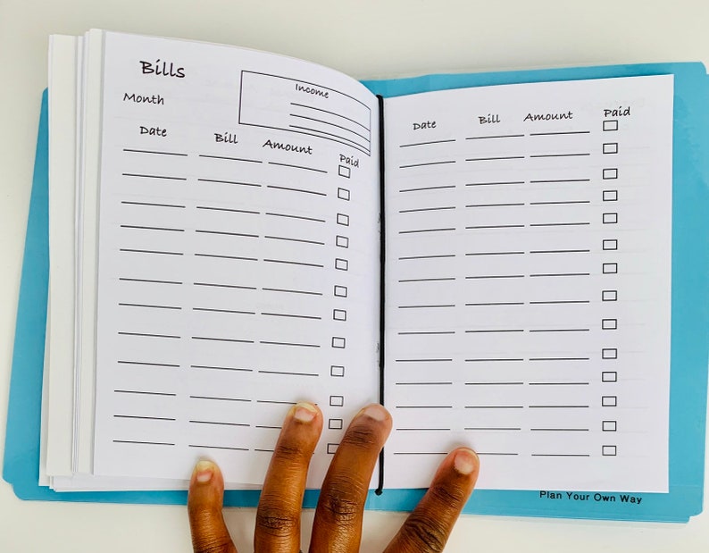 Expense Journal budget journal monthly bills tracker Etsy