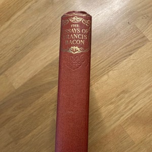 De essays van Francis Bacon Ancients New Atlantis - jaren 1930 - Odhams Press - Vintage Hardback Book Bookshelf Decor