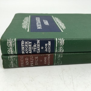 Pride and Prejudice / Northanger Abbey / Persuasion - Mr Darcy Love Story Vintage Jane Austen Books Olive Classics Collins 1962 Classic Book
