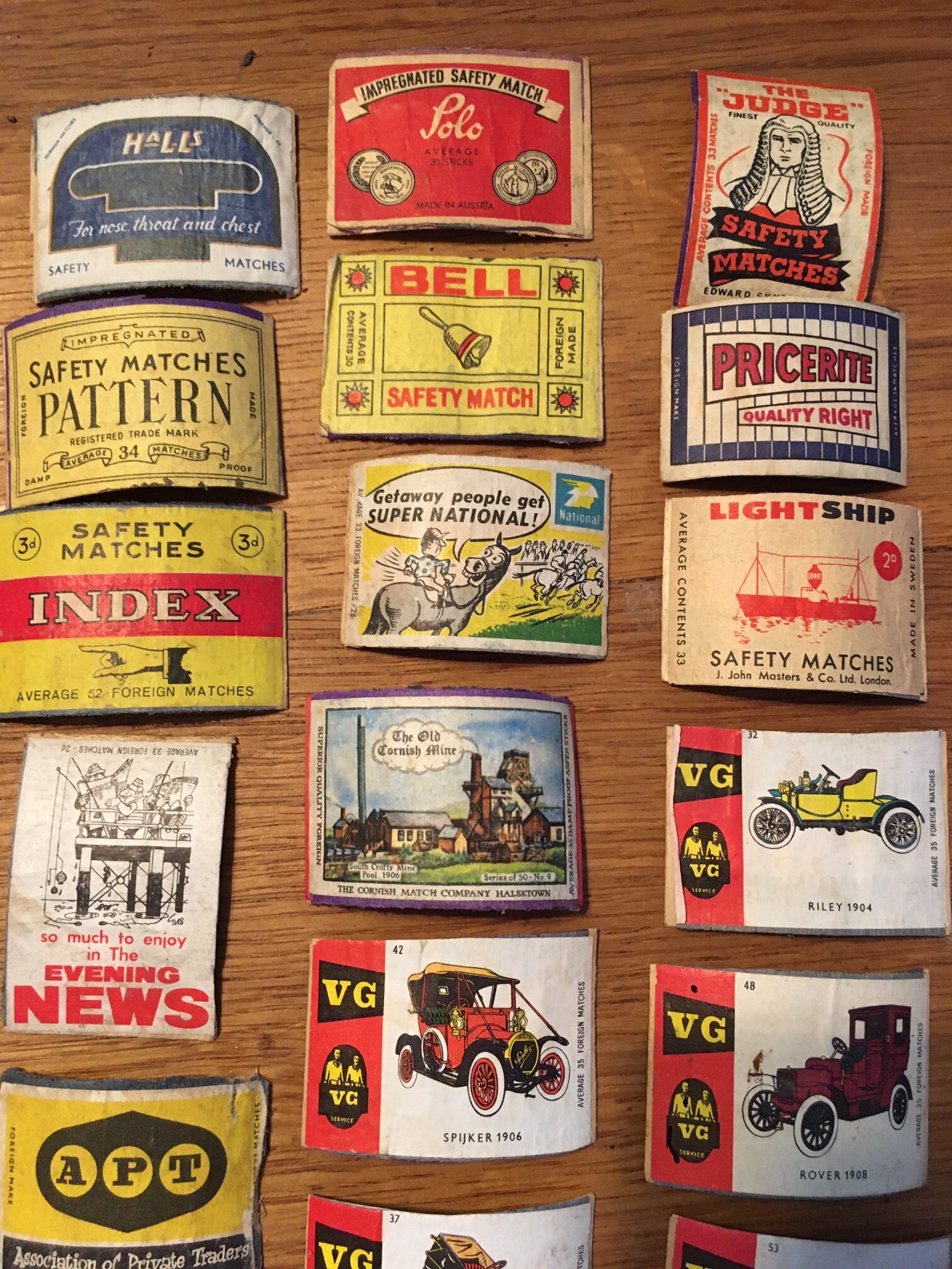 Vintage British Matchbox Labels Adverts Collection Match Box Etsy