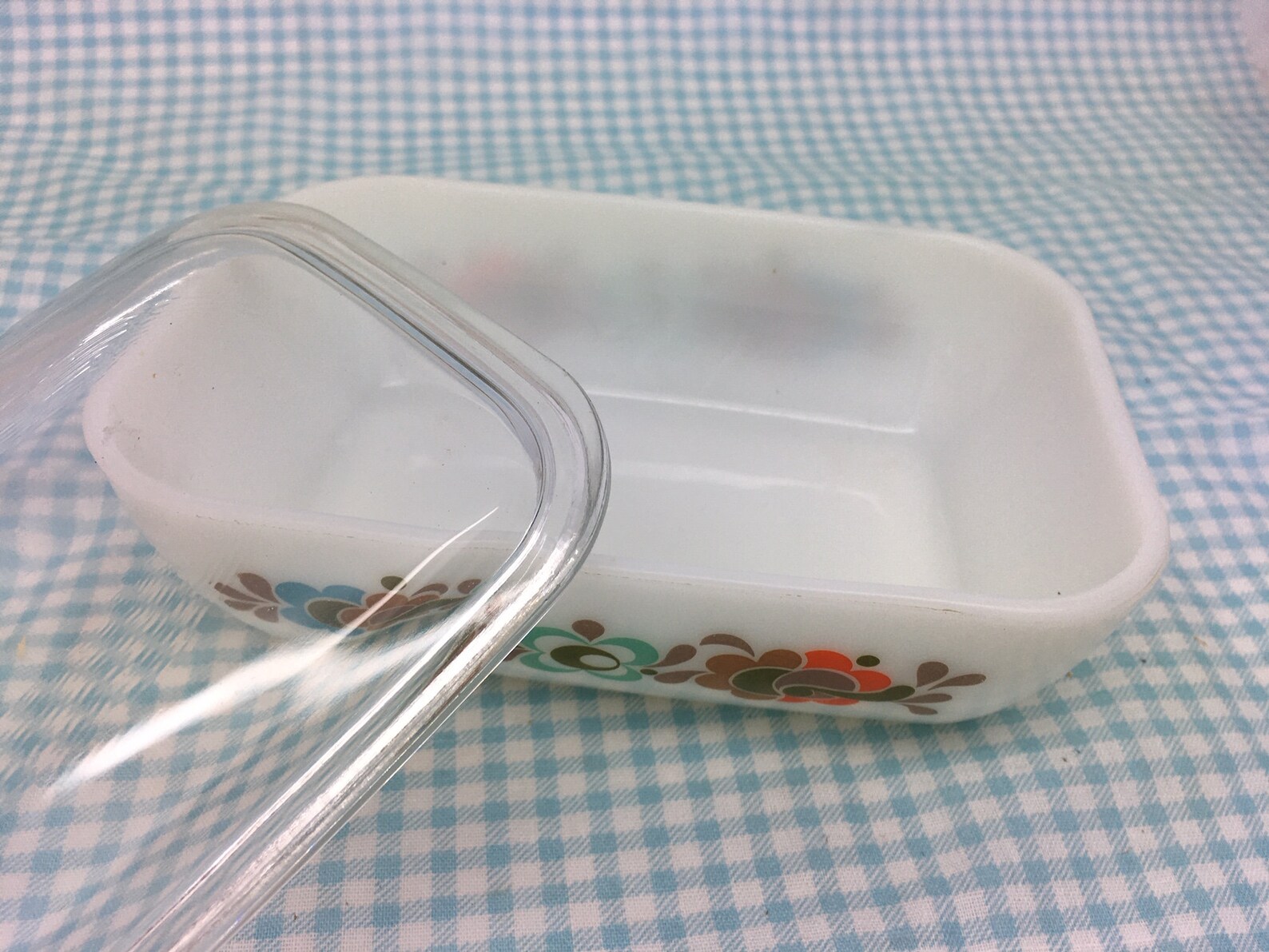 Butter Dish with Lid in Pyrex Carnaby Design 1960s Vintage Etsy