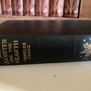 The Cloister and the Hearth - Charles Reade - 1933 - Blue Faux Leather Hardback Book - Daily Express - Vintage Classic English Novel