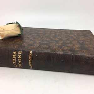 以下が含まれることがあります： 背表紙に「Lorna Doone」と「Blackmore」という金色の文字が書かれた、茶色の革張り本です。