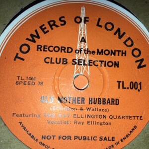 2 x Vintage 78rpm Records - Towers of London Club - Meddlesome Minnie - Ray Ellington & Nature Boy - Frank Holmes