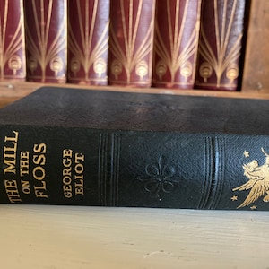 The Mill on the Floss - George Eliot - 1933 - Daily Express - Vintage Hardback Blue Faux Leather Book Bookshelf Decor Fiction