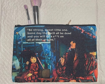 Nadja Vampire Cosmetic Bag Funny Goth Quote Zipper Makeup Pouch