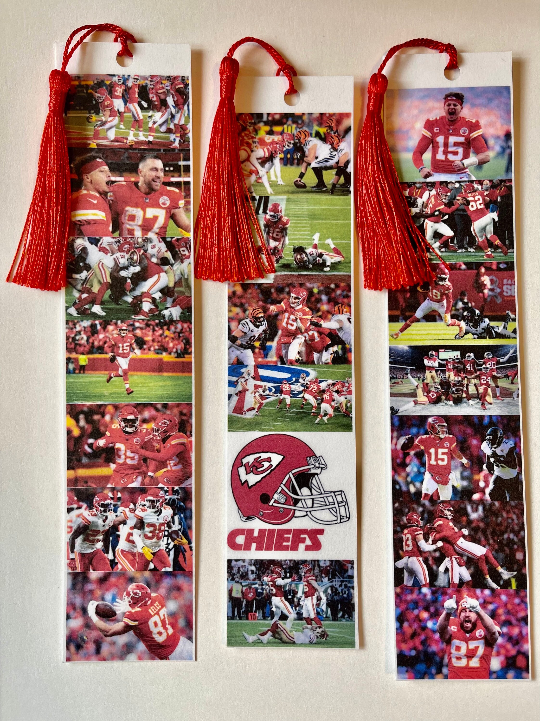 UPDATED - Kansas City Chiefs - Set of 3 Laminated Bookmarks - Etsy Canada