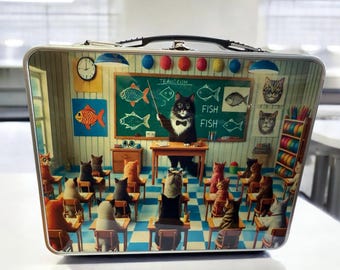 Cat School lunch box