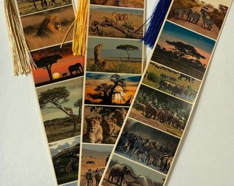 African Safari--set of 3 laminated bookmarks