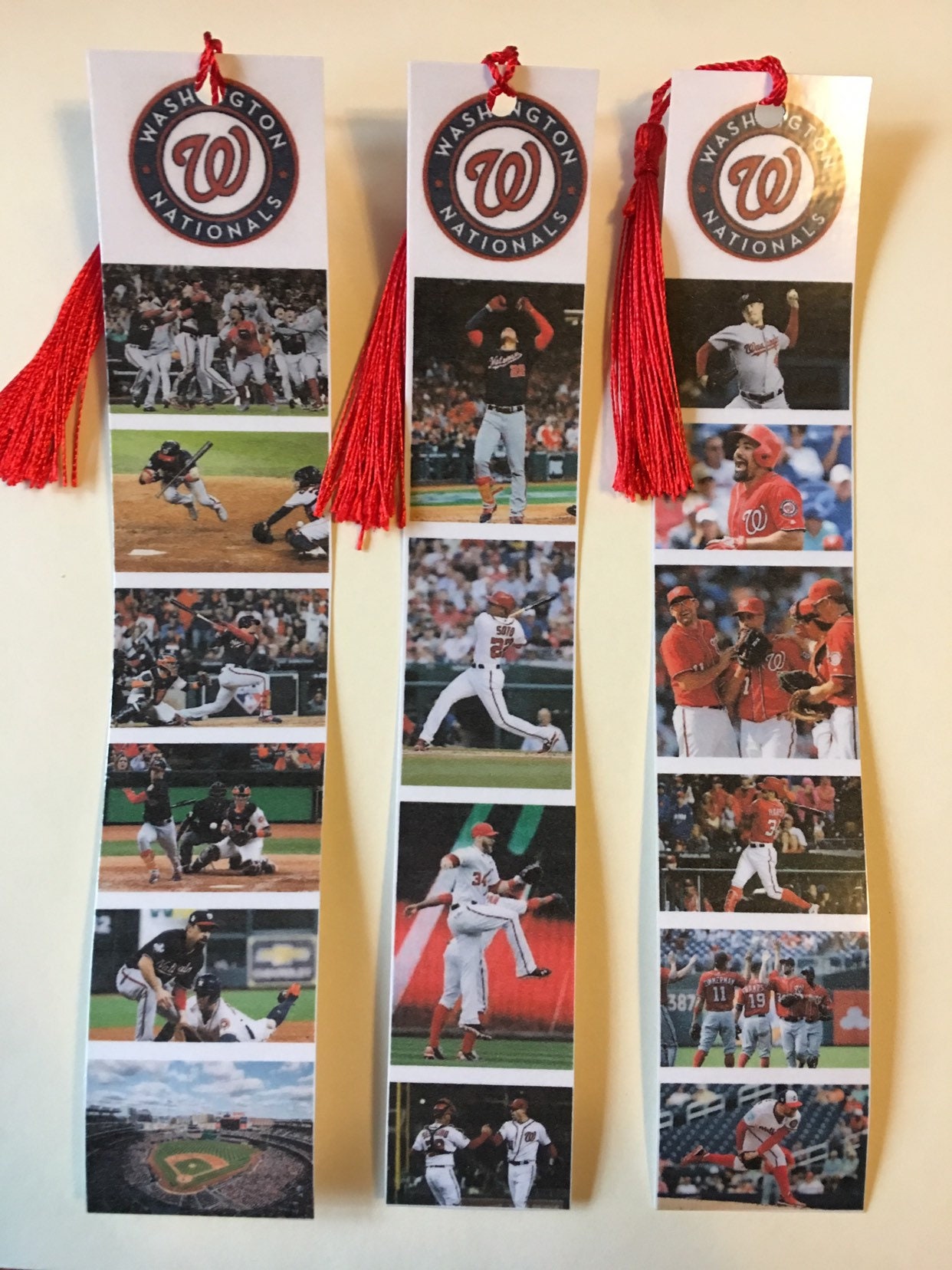 Washington Bookmarks Washington Nationals-- Set of 3 Laminated Bookmarks - Etsy