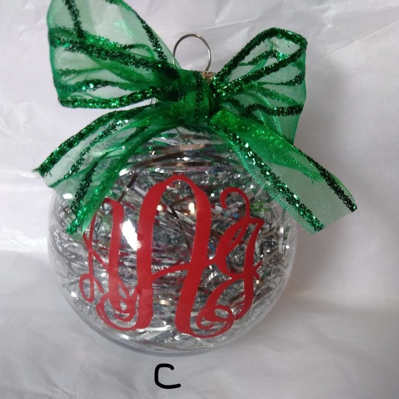 Personalized Christmas Ornament Ornament Monogram Custom Etsy