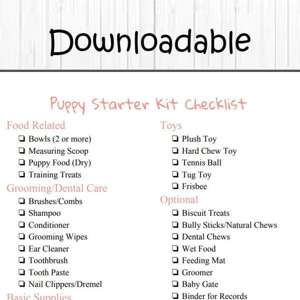 Puppy Starter Pack Etsy