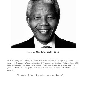Nelson Mandela Poster, Südafrika, Robben Island, Geschichte Klassenzimmer Dekor, druckbares Poster, Geschichte Lehrer Geschenke, Sofort Download