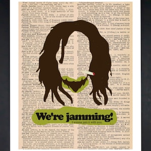 Bob Marley Printable Wall Art Set of 2, Musician Art Bob Marley Print, Dictionary Art Print, Gifts for Music Lovers, Poster Sheet Music