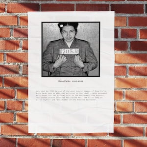 Rosa Parks Poster | Digital Download | Civil Rights Activist Print | Black History Month Wall Art | Instant Download | Classroom Decor