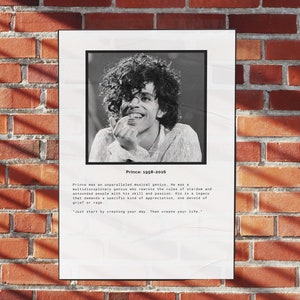 Prince Poster, Music Poster, Wall Decor, Prince Musician, Print At Home Wall Hanging Poster, Gift For Music Lover, Instant Download