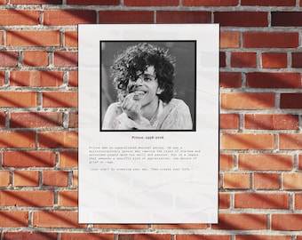 Prince Poster, Music Poster, Wall Decor, Prince Musician, Print At Home Wall Hanging Poster, Gift For Music Lover, Instant Download