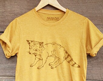 Raccoon Camping T-Shirt, Raccoon Unisex Shirt, Wandern Tshirt