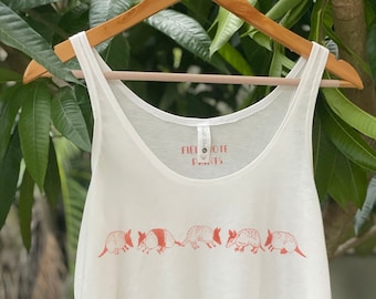 Armadillo Graphic Tank Top : Leichtes Baumwollmischung Natur-Shirt