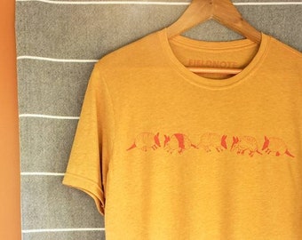 Armadillo Camping T-Shirt, Gürteltier-Shirt