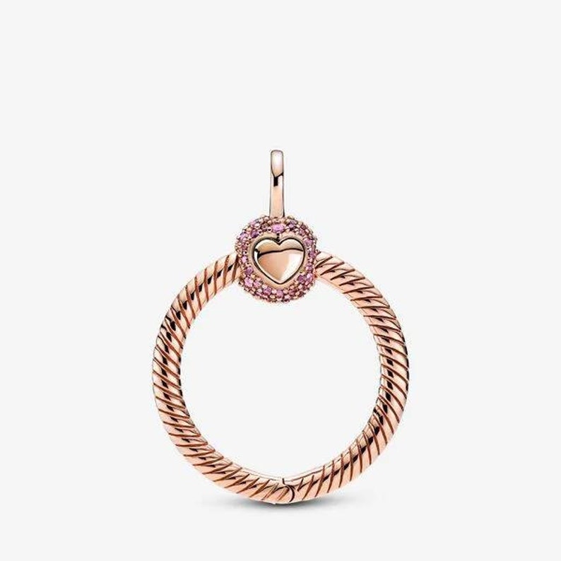 Pandora Moments Small Pavé O Pendant Authentic Rose Gold New | Etsy