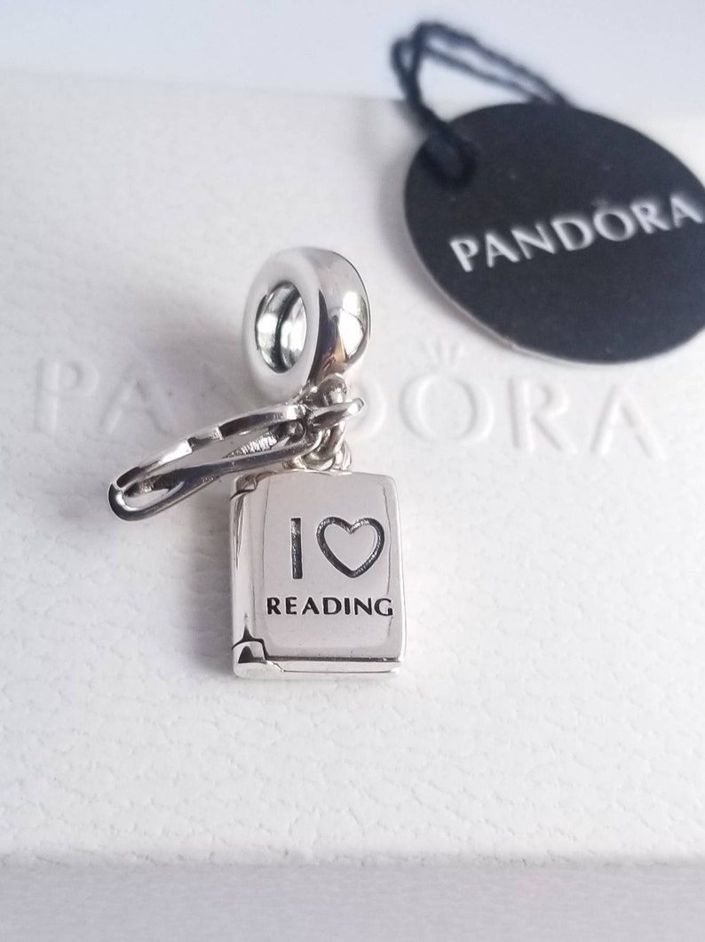 I Reading Book Silver Charm 791984 Dangle - Etsy