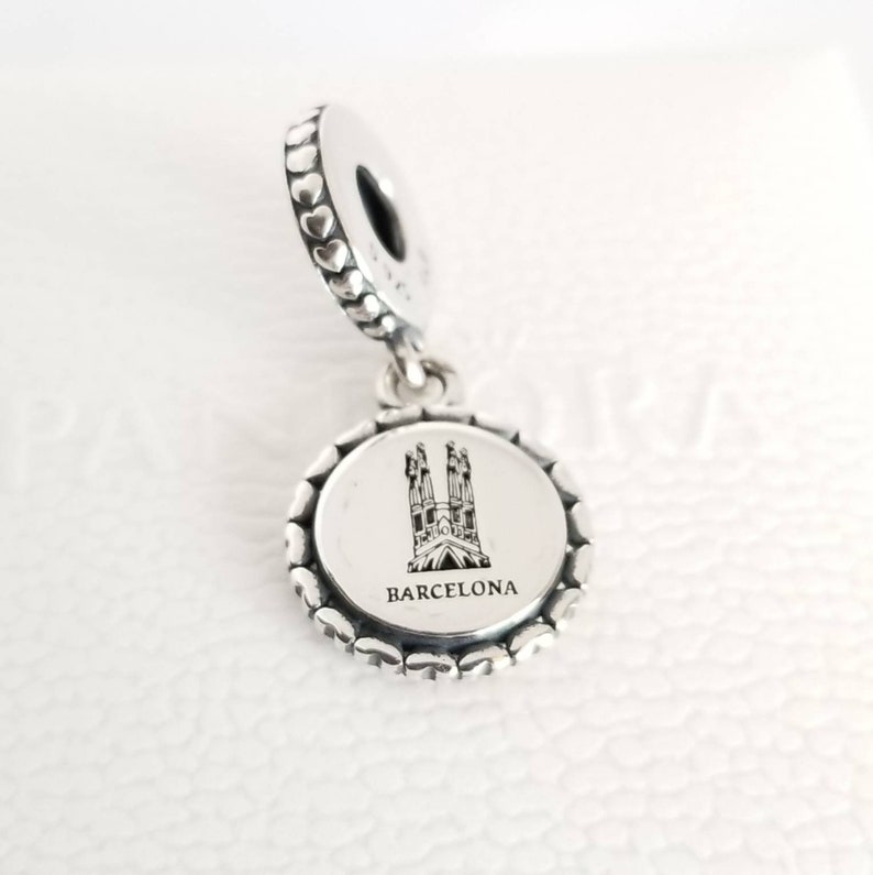 Pandora La Sagrada Familia Dangle Charm Barcelona Silver Etsy