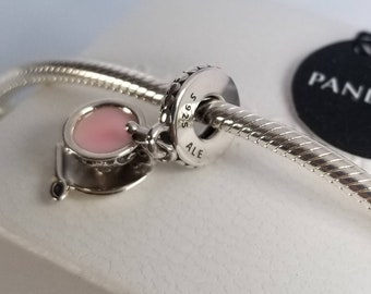 Pandora Tea Cup Charm by Pandora Jewelry Silver Dangle Charm - Etsy Polska