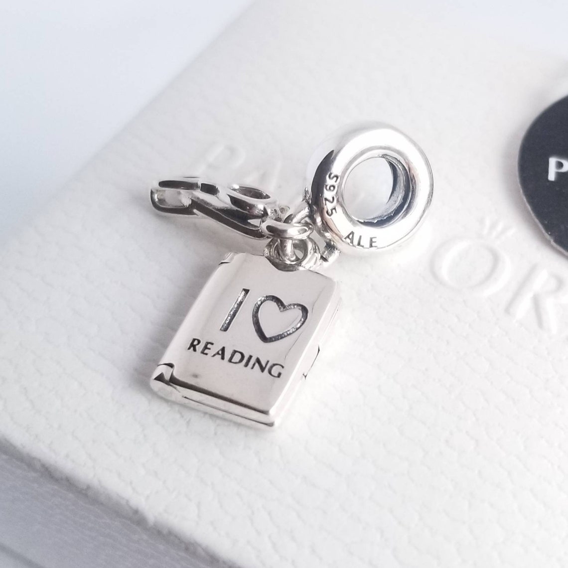 Pandora I Love Reading Book Silver Charm 791984 Hobby Dangle Etsy