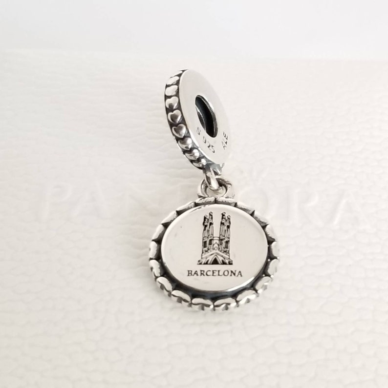 Pandora La Sagrada Familia Dangle Charm Barcelona Silver Etsy