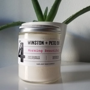 Morning Beautiful Soy Candle – 8oz Scented Candle Gift – Natural Vegan Candle – Minimalist Home Decor – Relaxation Candle for Her