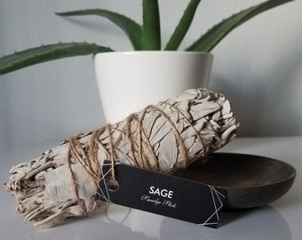 Large White Sage Smudge Stick – Energy Cleansing Bundle – Home Purification & Meditation Tool – Natural Smudging Wand