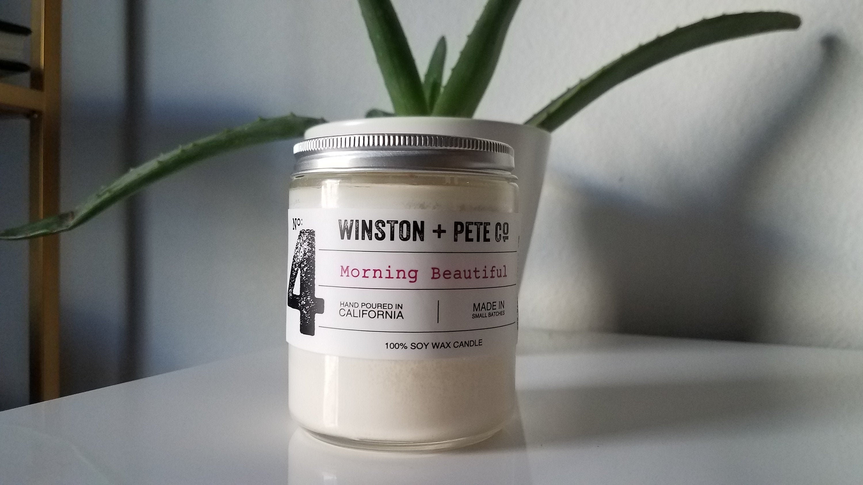 N O 4 Morning Beautiful - Bougie de Soja 8 Oz Parfumée Végétalienne Bougies Cadeau Mariée Saint-Vale