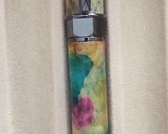 Magnetic Color Splash Fountain Pen in Maple Burl wood