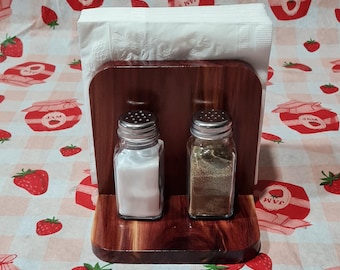 Cedar Napkin, salt and pepper holder