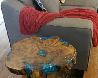 Made to Order Osage orange side table.  This can be made to order in custom colors, woods or Sizes.