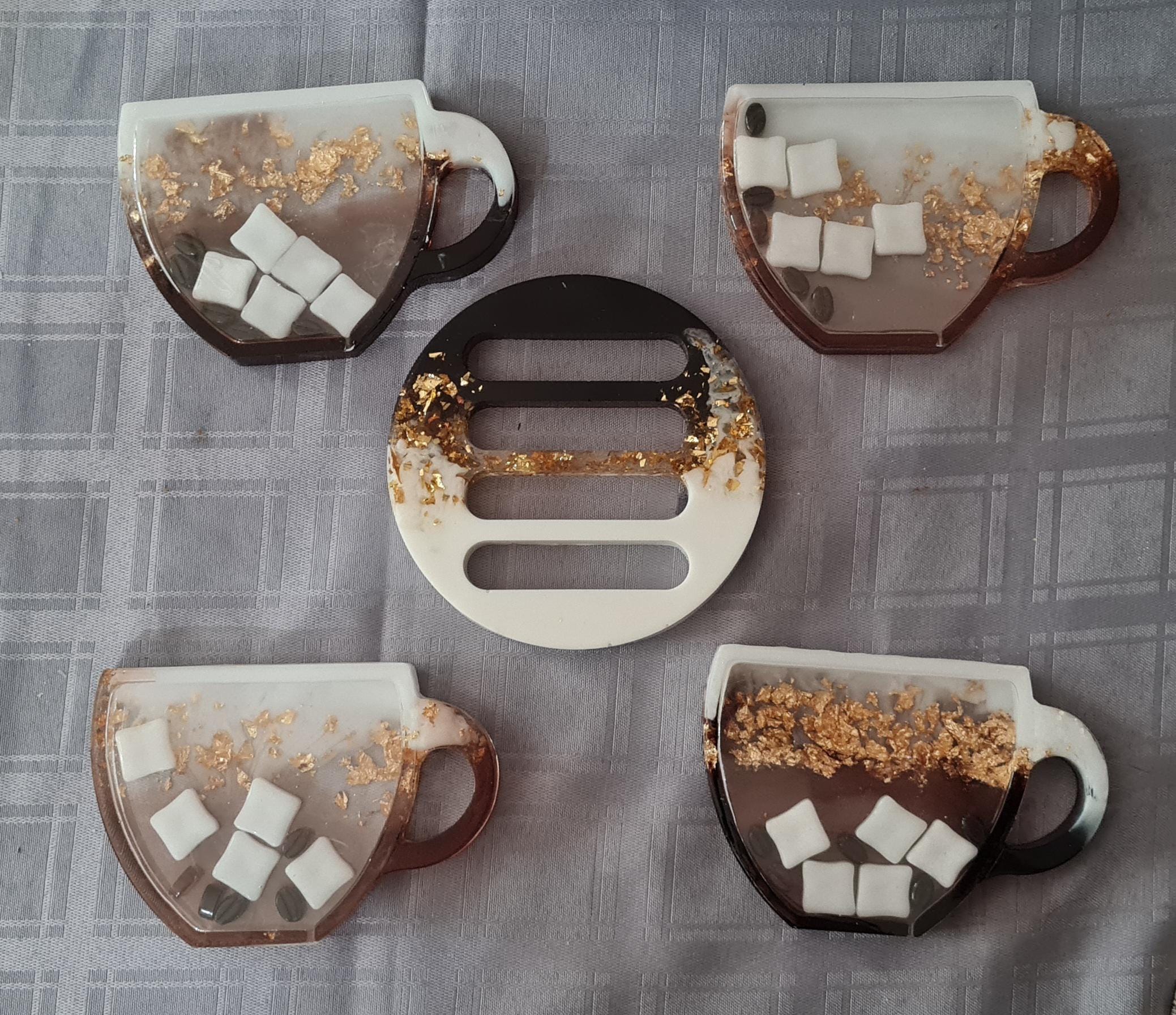 Resin Coffee Cup or Tea Cup shaker Coasters